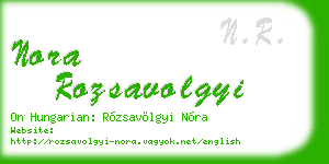 nora rozsavolgyi business card
